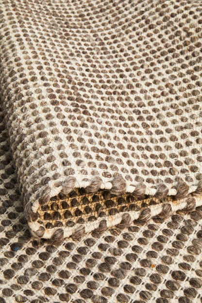 Carlos 280x190cm Felted Wool Rug - Brown