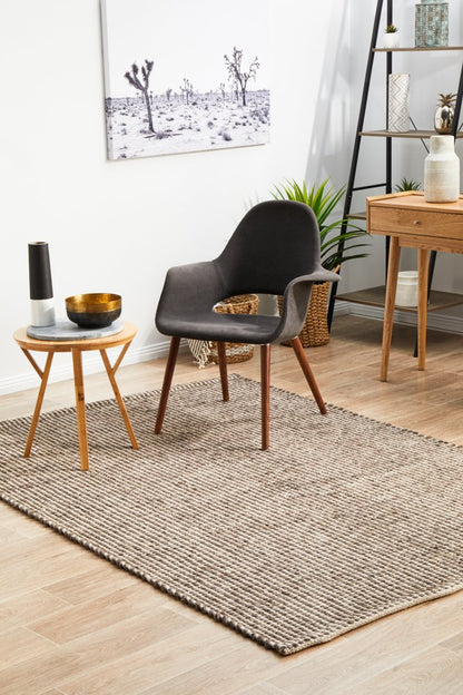 Carlos 280x190cm Felted Wool Rug - Brown