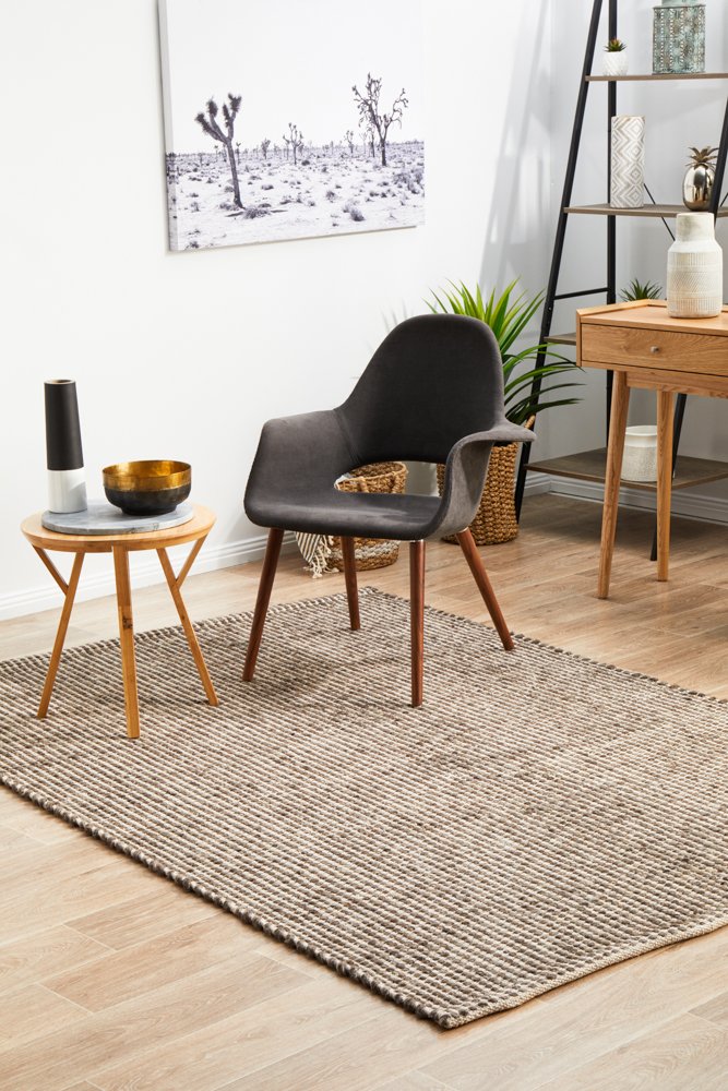 Carlos 400X300cm Felted Wool Rug - Brown