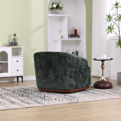 Chenille Swivel Barrel Chair with 360Â° Rotation, Comfortable Accent Sofa Chair for Living Room, Study Room, or Lounge