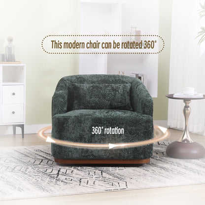 Chenille Swivel Barrel Chair with 360Â° Rotation, Comfortable Accent Sofa Chair for Living Room, Study Room, or Lounge