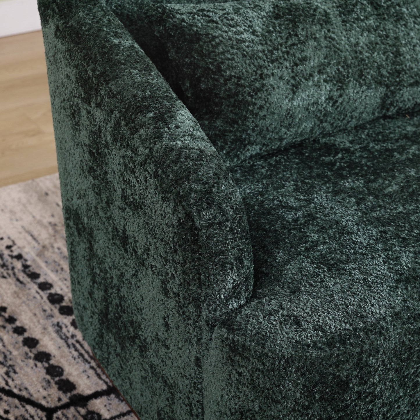 Chenille Swivel Barrel Chair with 360Â° Rotation, Comfortable Accent Sofa Chair for Living Room, Study Room, or Lounge