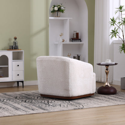 Chenille Swivel Barrel Chair with 360Â° Rotation, Comfortable Accent Sofa Chair for Living Room, Study Room, or Lounge