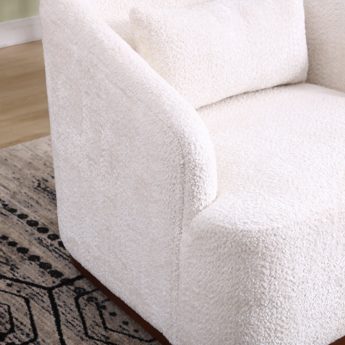 Chenille Swivel Barrel Chair with 360Â° Rotation, Comfortable Accent Sofa Chair for Living Room, Study Room, or Lounge