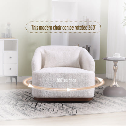 Chenille Swivel Barrel Chair with 360Â° Rotation, Comfortable Accent Sofa Chair for Living Room, Study Room, or Lounge