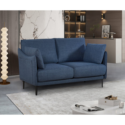 Christopher Knight Home - 2-Seater Sofa with Metal Legs & Pillows