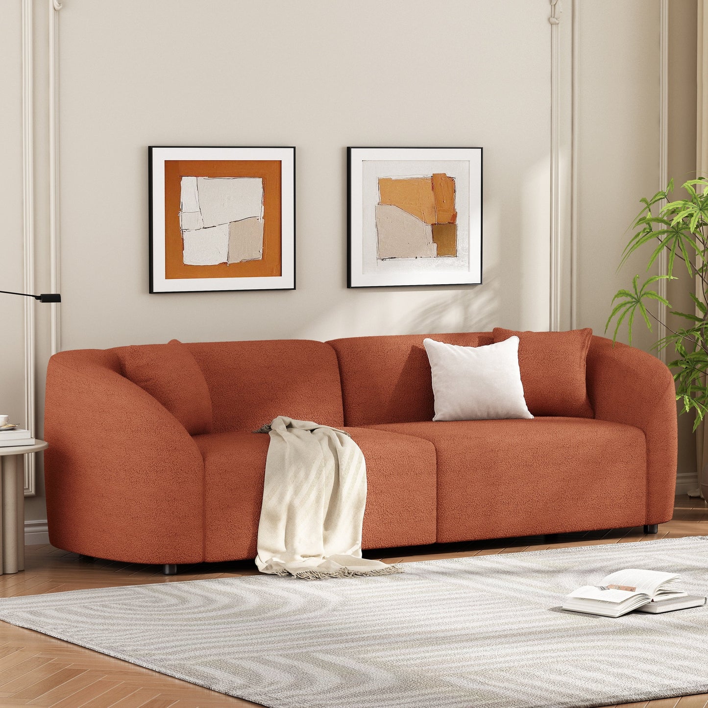 Christopher Knight Home - Allegra Sculptural 87â?Curved Sofa