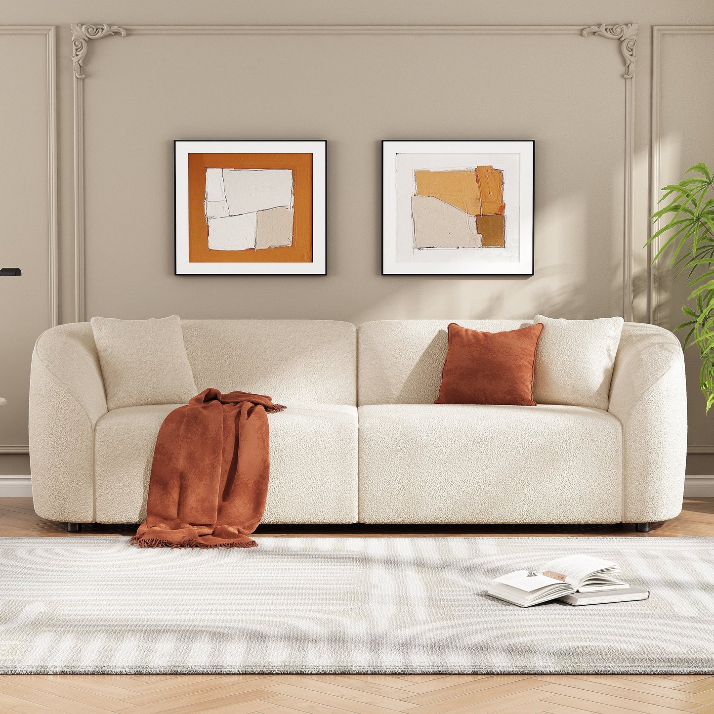 Christopher Knight Home - Allegra Sculptural 87â?Curved Sofa