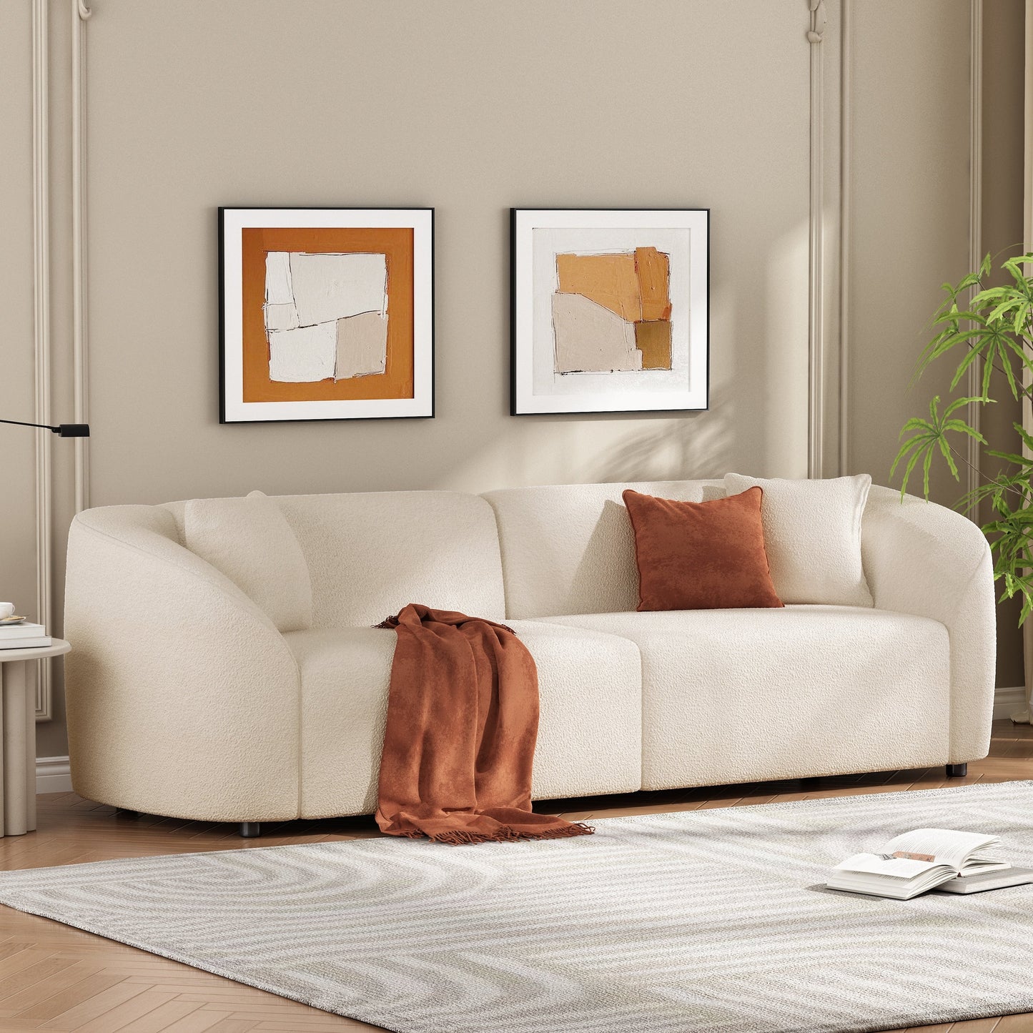 Christopher Knight Home - Allegra Sculptural 87â?Curved Sofa