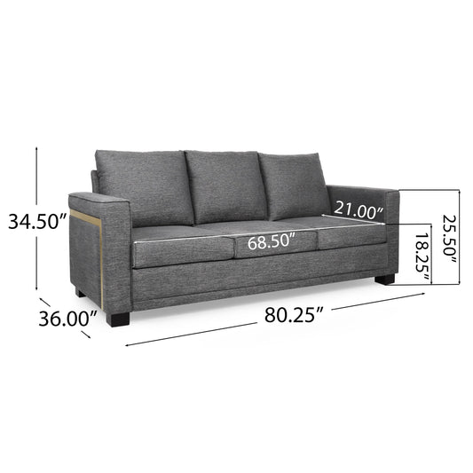 Clarkdale Indoor Upholstered 3 Seater Sofa by Christopher Knight Home