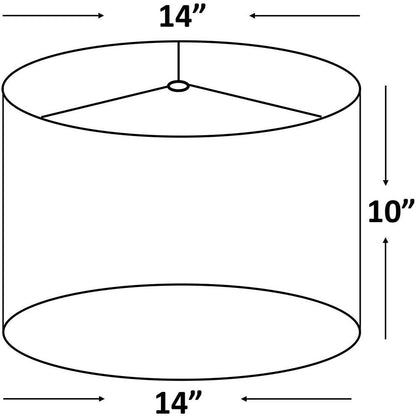 Classic Drum Faux Silk Lamp Shade 8-inch to 16-inch Available