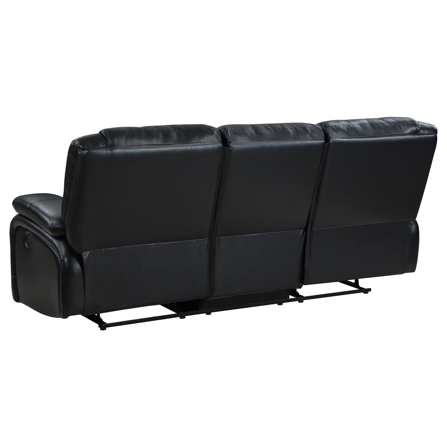 Camila Transitional Leatherette Upholstered Motion Reclining Sofa