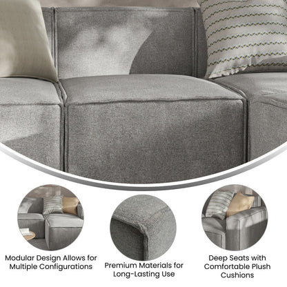 Contemporary Modular Sectional Sofa Armless Middle Chair - 36.75D x 28.25W x 28H