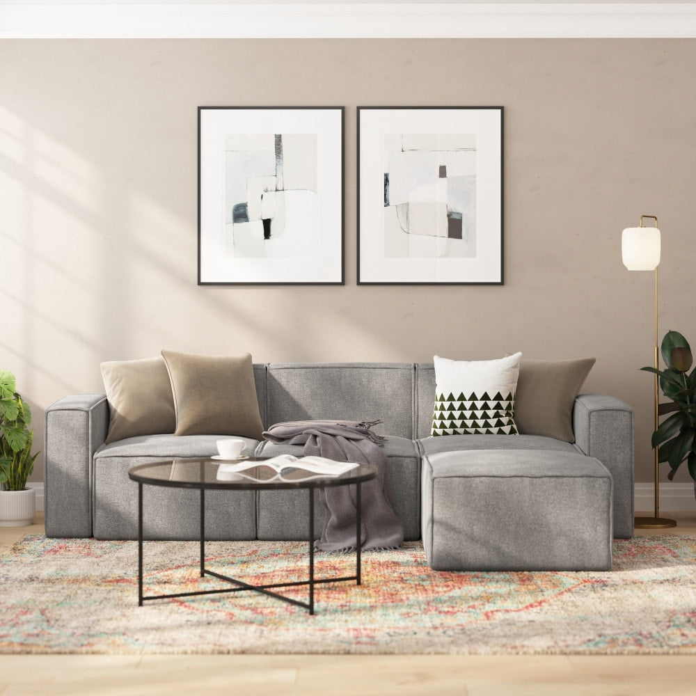 Contemporary Modular Sectional Sofa Armless Middle Chair - 36.75D x 28.25W x 28H