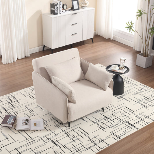 Coolmore Multi-Functional Adjustable Sofa, Convertible Lounge Chair And Guest Bed