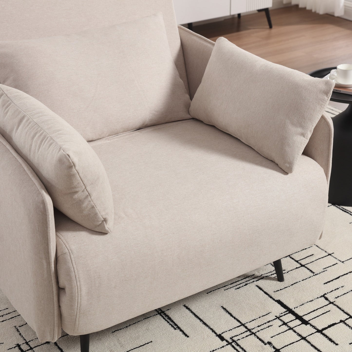 Coolmore Multi-Functional Adjustable Sofa, Convertible Lounge Chair And Guest Bed