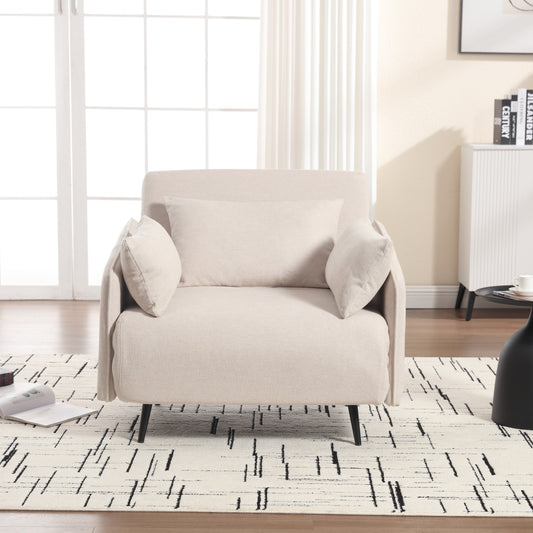 Coolmore Multi-Functional Adjustable Sofa, Convertible Lounge Chair And Guest Bed
