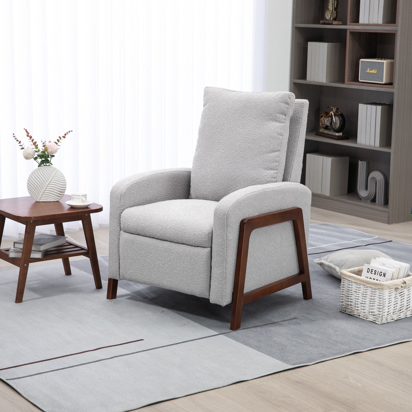 Coolmore Recliner Chair Adjustable Home Theater Single Fabric Recliner Sofa - 29.53 x 30.71 x 40.16