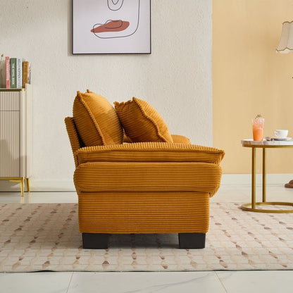 Corduroy Upholstered Deep Seat Sofa