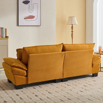 Corduroy Upholstered Deep Seat Sofa