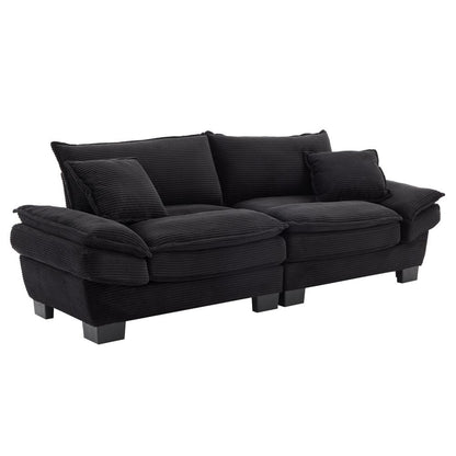 Corduroy Upholstered Deep Seat Sofa