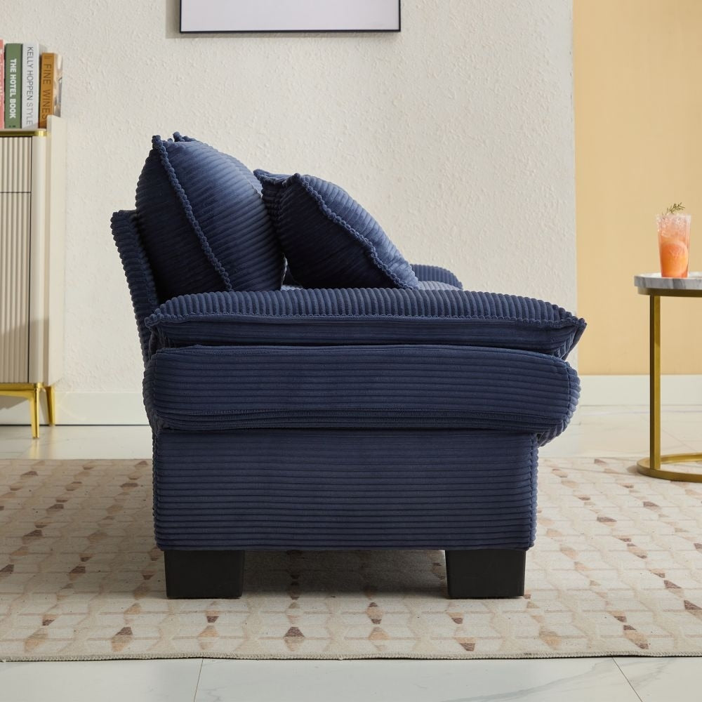 Corduroy Upholstered Deep Seat Sofa