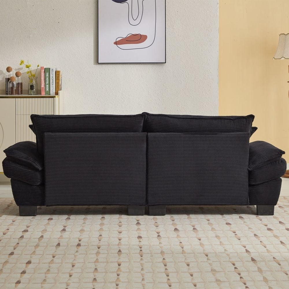 Corduroy Upholstered Deep Seat Sofa