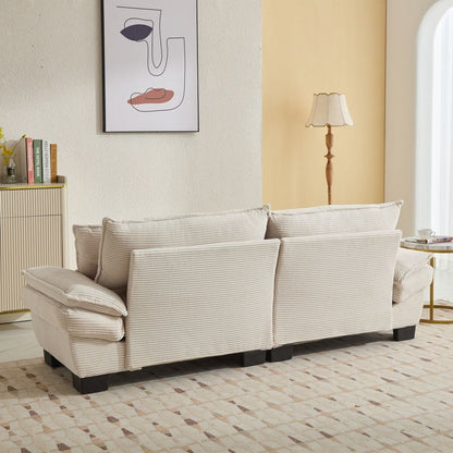Corduroy Upholstered Deep Seat Sofa