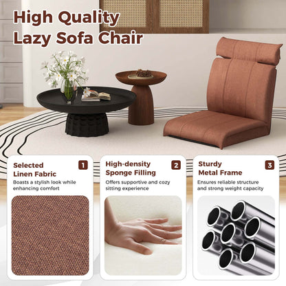 Costway Folding Floor Chair with 14-Poistion Adjustable Backrest - See Details
