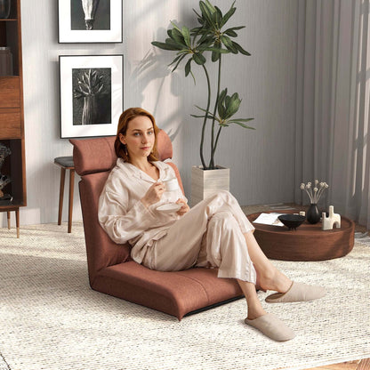 Costway Folding Floor Chair with 14-Poistion Adjustable Backrest - See Details