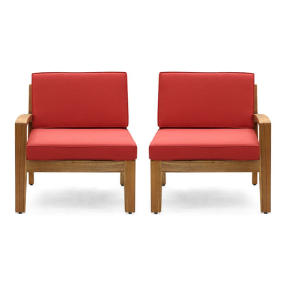 Creta Left and Right Arm Sofa Chair Set, 30 Inch Detachable, Red Brown