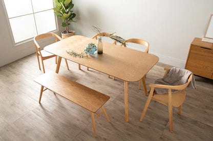 Alvin Wooden Indoor Bench - Natural