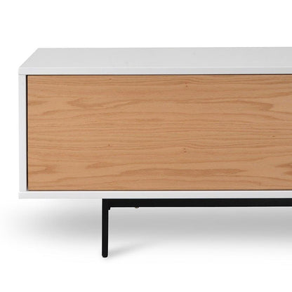 Blake 2.3m Wooden TV Entertainment Unit - Lowline - Natural - Last One