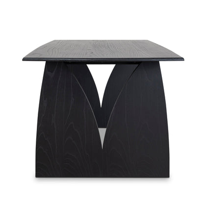 Amano 1.8m Elm Dining Table - Full Black
