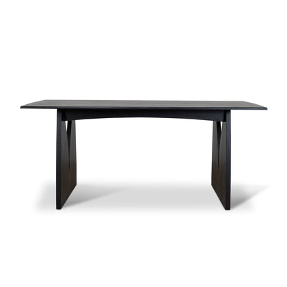 Amano 1.8m Elm Dining Table - Full Black