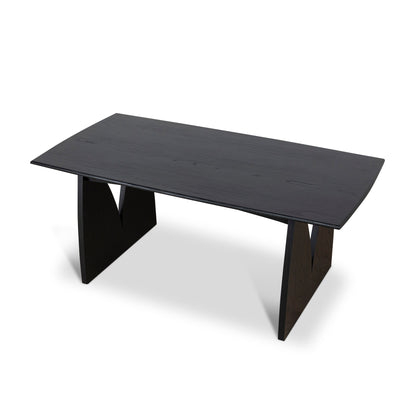 Amano 1.8m Elm Dining Table - Full Black