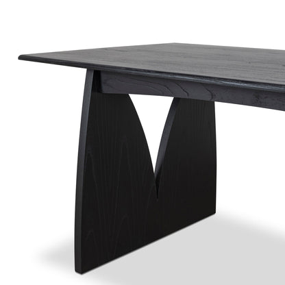Amano 1.8m Elm Dining Table - Full Black