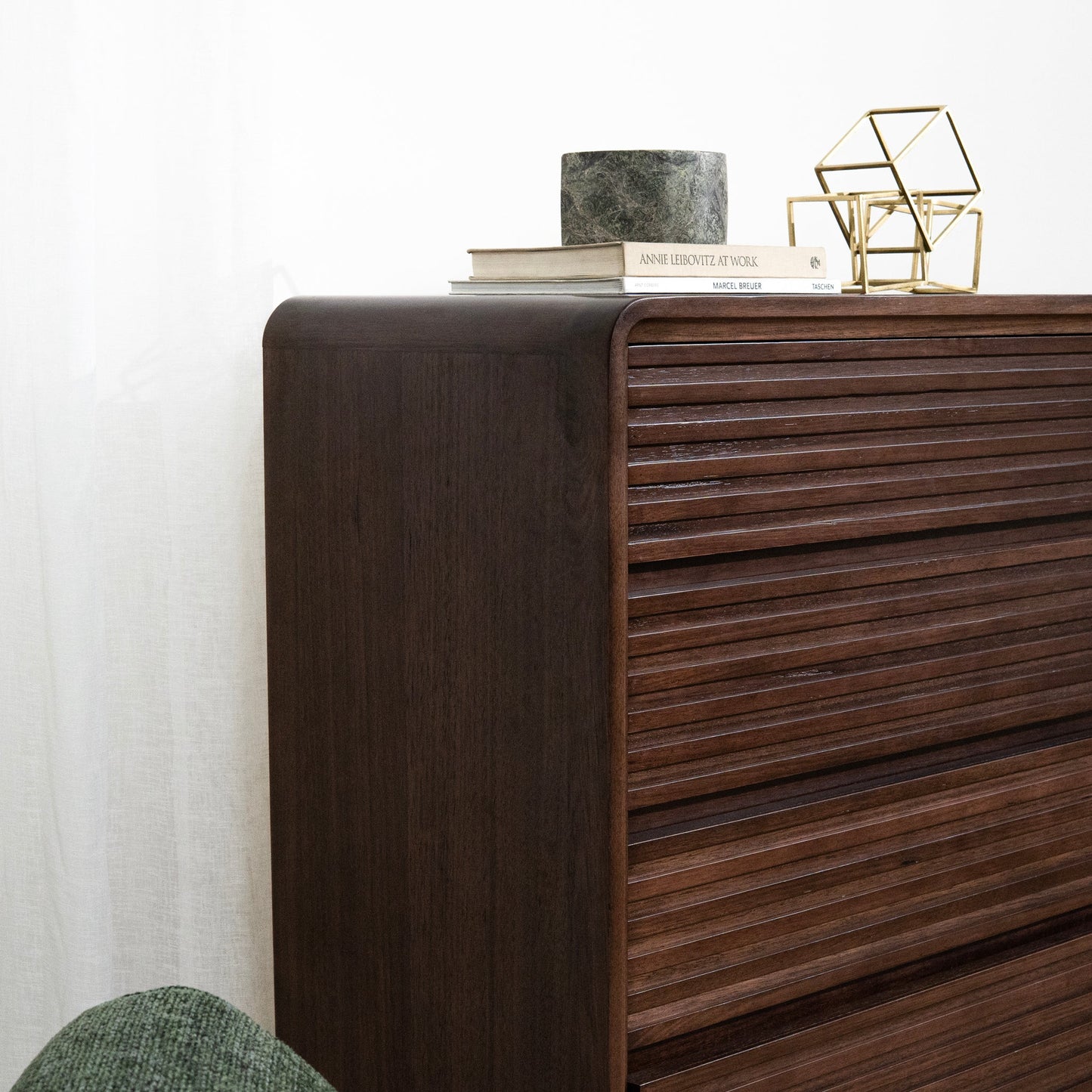 Amparo Tallboy Drawer Chest - Walnut