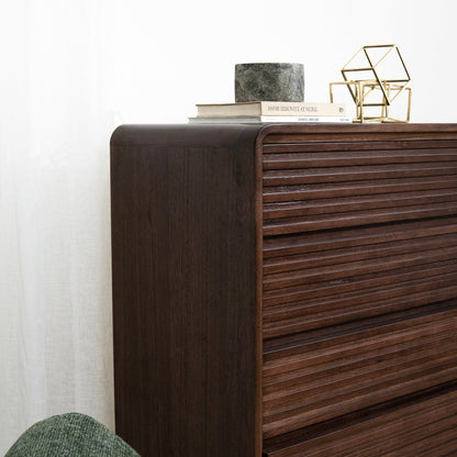 Amparo Tallboy Drawer Chest - Walnut