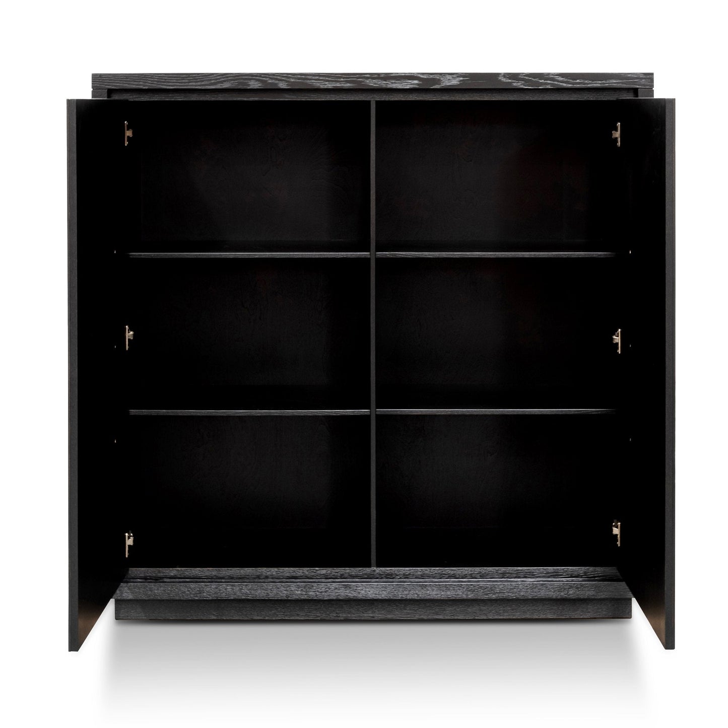 Bonnie 2 Doors Wooden Storage Cabinet - Textured Espresso Black