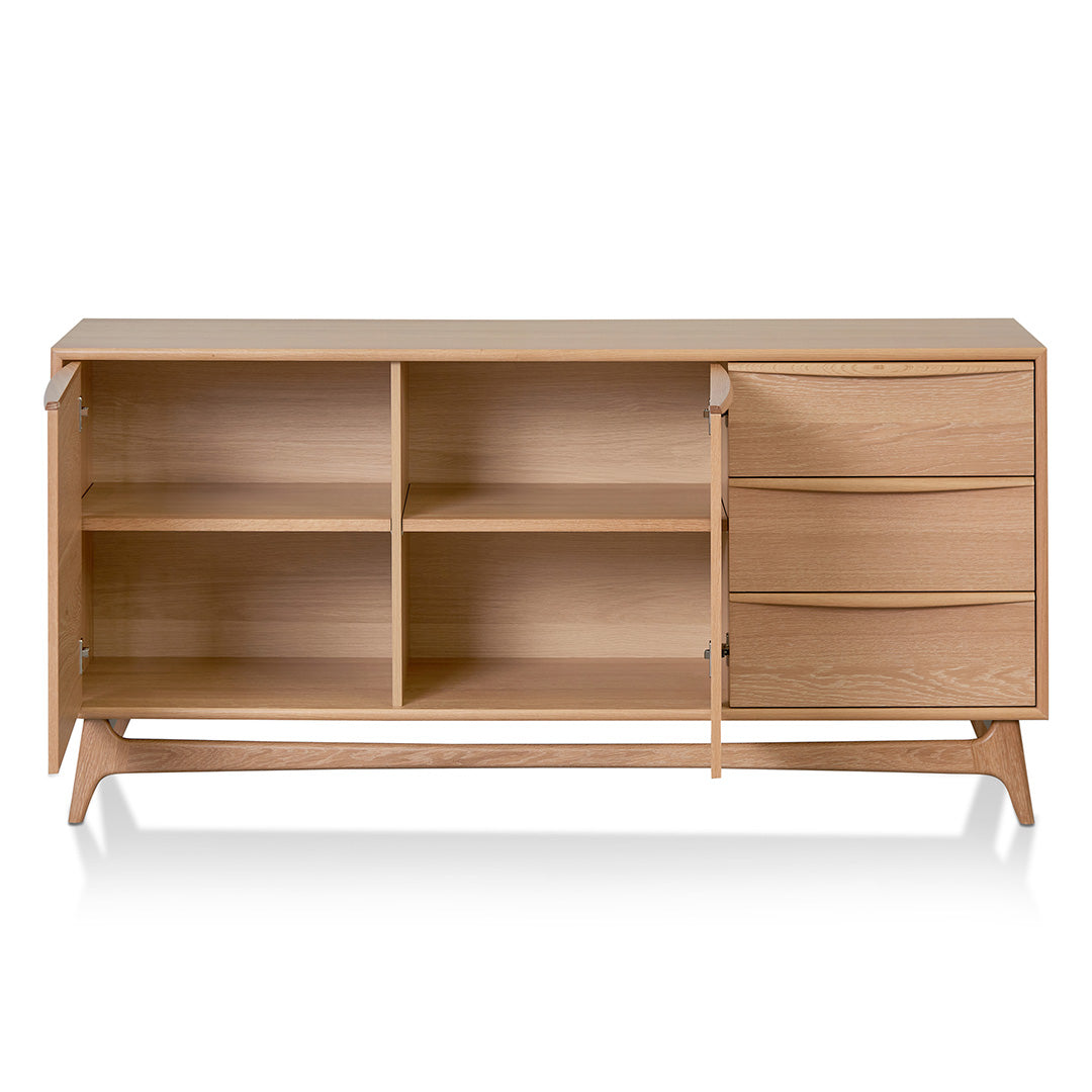 Brendon 1.6m Sideboard Unit with Drawers - Natural Oak