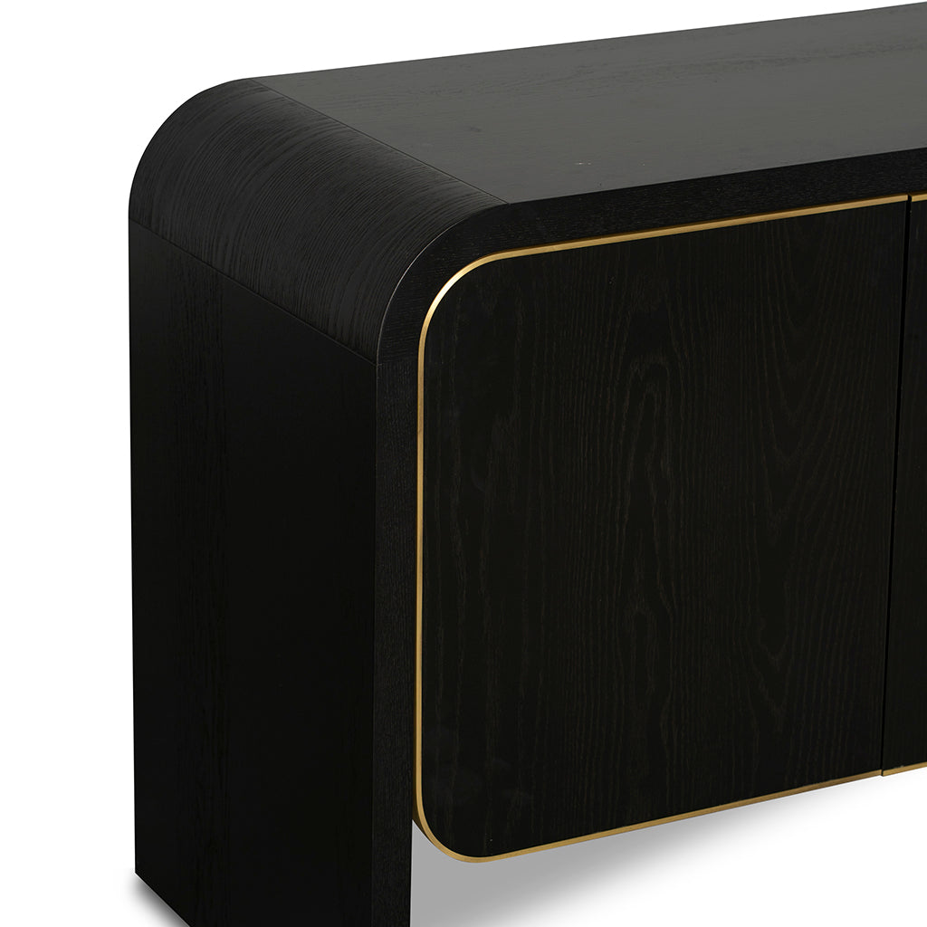 Boran 2m Buffet Unit - Textured Espresso Black