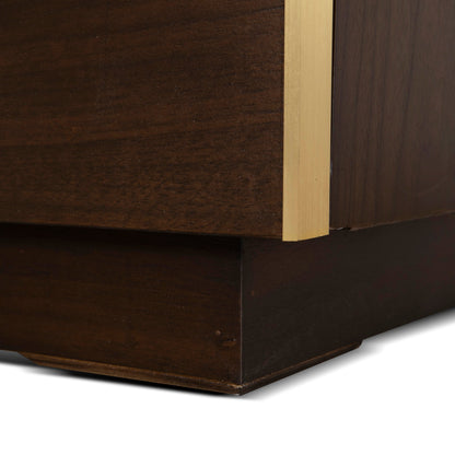 Boran 2m (H) Glass Cabinet - Walnut
