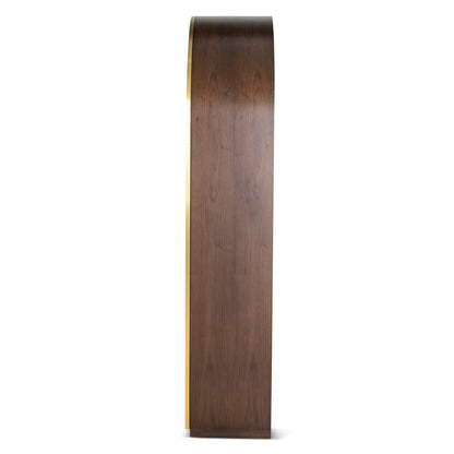 Boran 2m (H) Glass Cabinet - Walnut