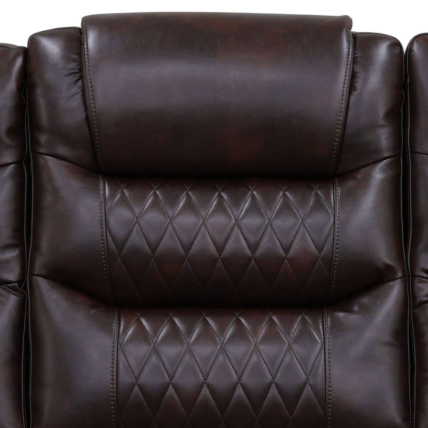 Dark Brown Breathing Leather Recliner Chair