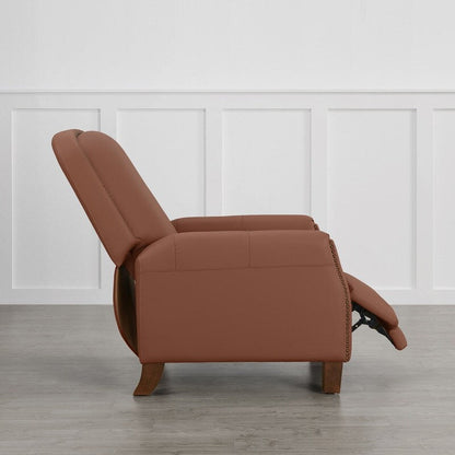 Elias Push Back Recliner for Adults Faux Leather Chair for Living Room