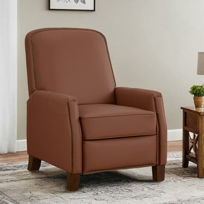 Elias Push Back Recliner for Adults Faux Leather Chair for Living Room