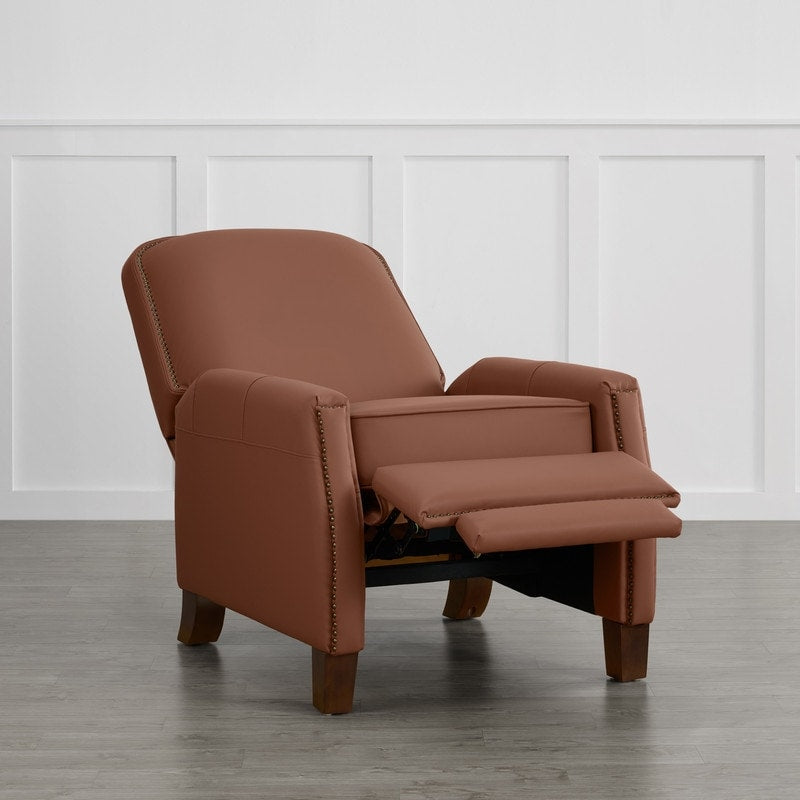 Elias Push Back Recliner for Adults Faux Leather Chair for Living Room