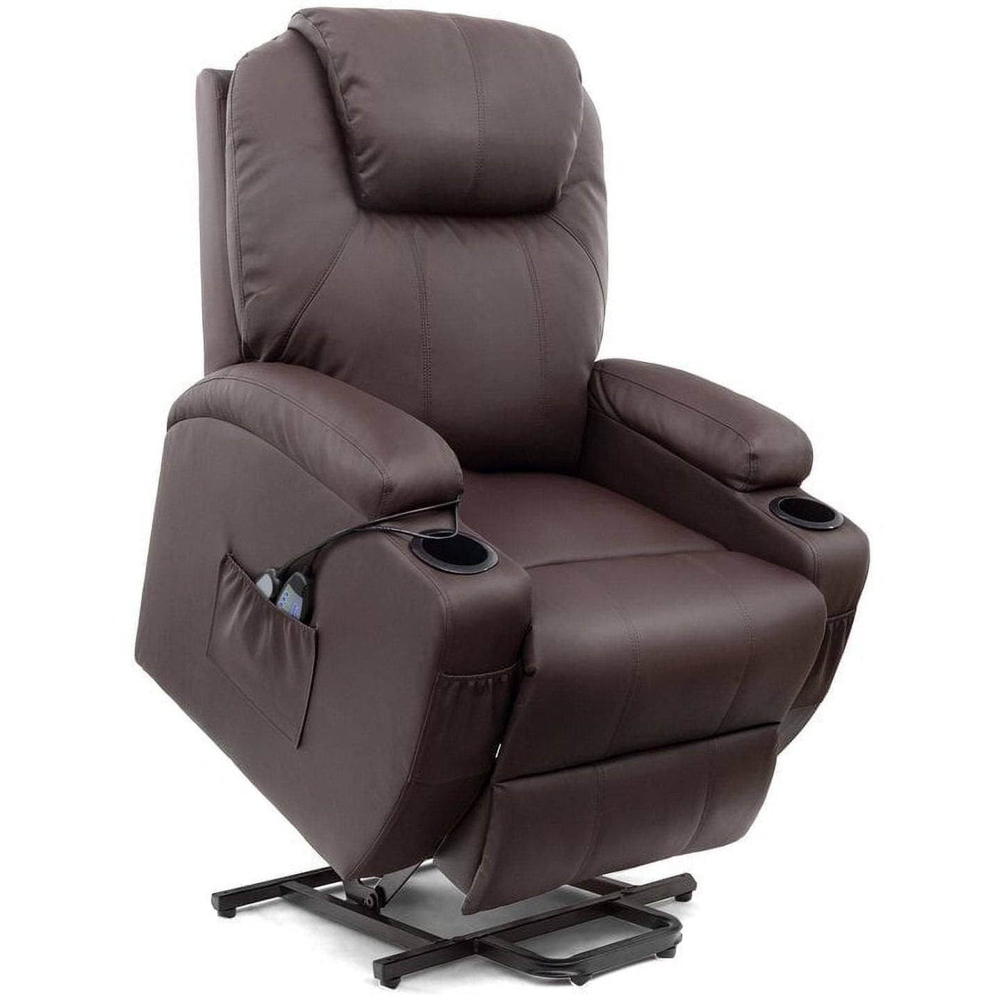 Furniwell Power Lift Recliner Chair for Elderly with Heat, Side Pocket, Living room