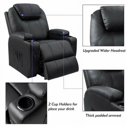 Furniwell Power Lift Recliner Chair for Elderly with Heat, Side Pocket, Living room